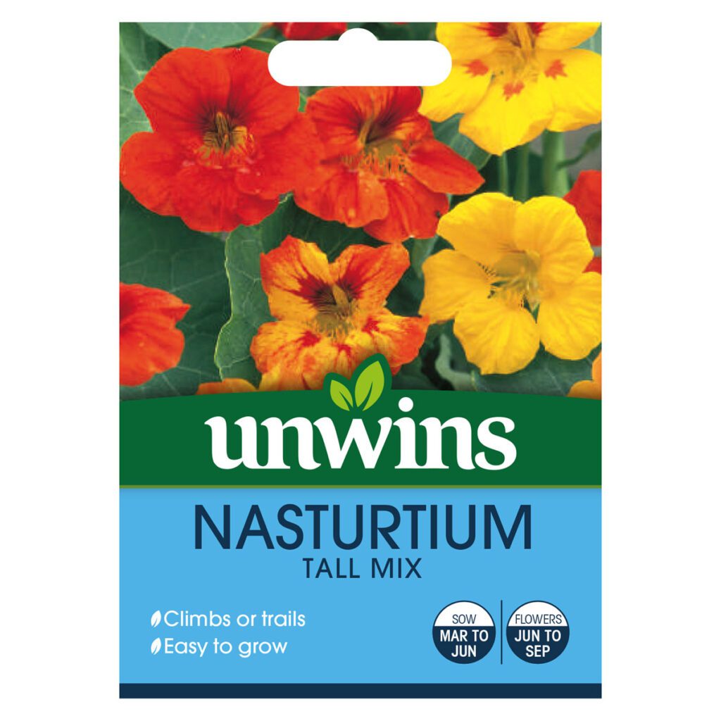 Unwins Nasturtium Tall Mix Seeds 5051618031639 2